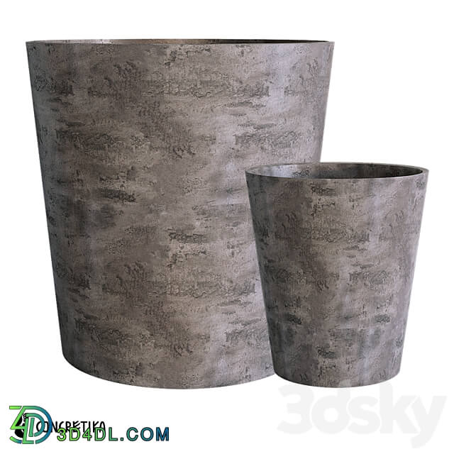 Concretika Collection Planters Crater Xl concrete Om 3D Models 3DSKY