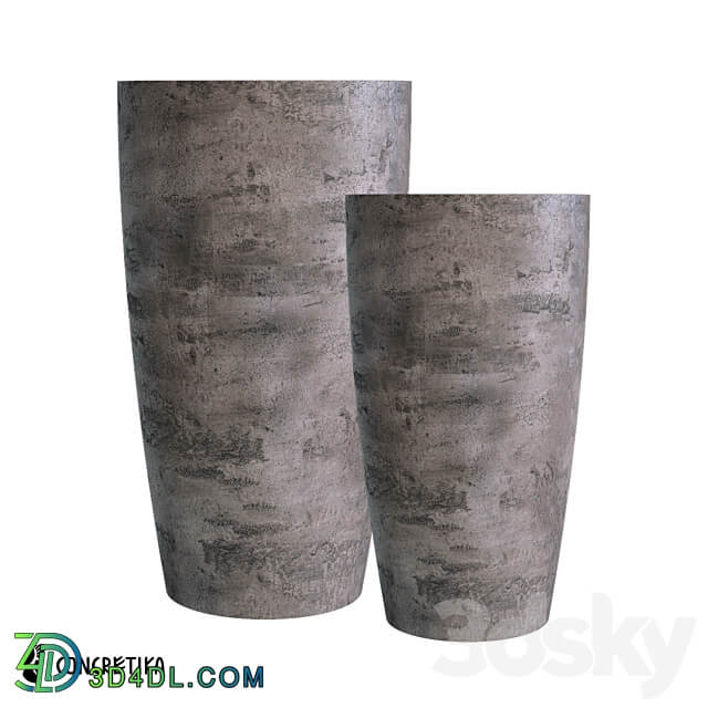 CONCRETIKA CONUS concrete OM planter collection 3D Models 3DSKY