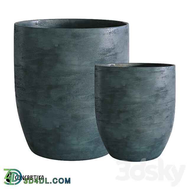 Concretika Collection Planter Vase3 midnight Om 3D Models 3DSKY