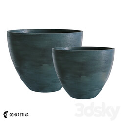 CONCRETIKA collection of planters UPON midnight OM 3D Models 3DSKY 