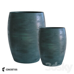 Concretika Collection Planters Oval midnight Om 3D Models 3DSKY 