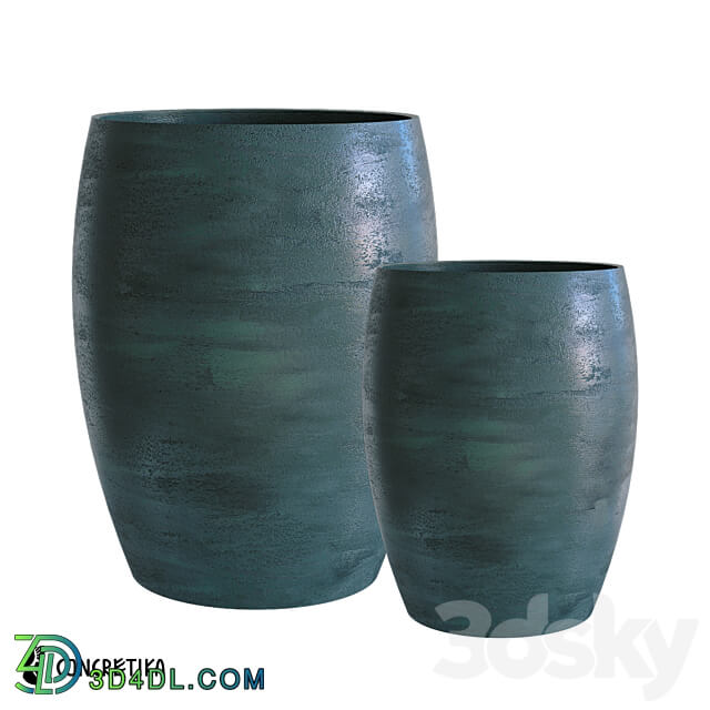 Concretika Collection Planters Oval midnight Om 3D Models 3DSKY