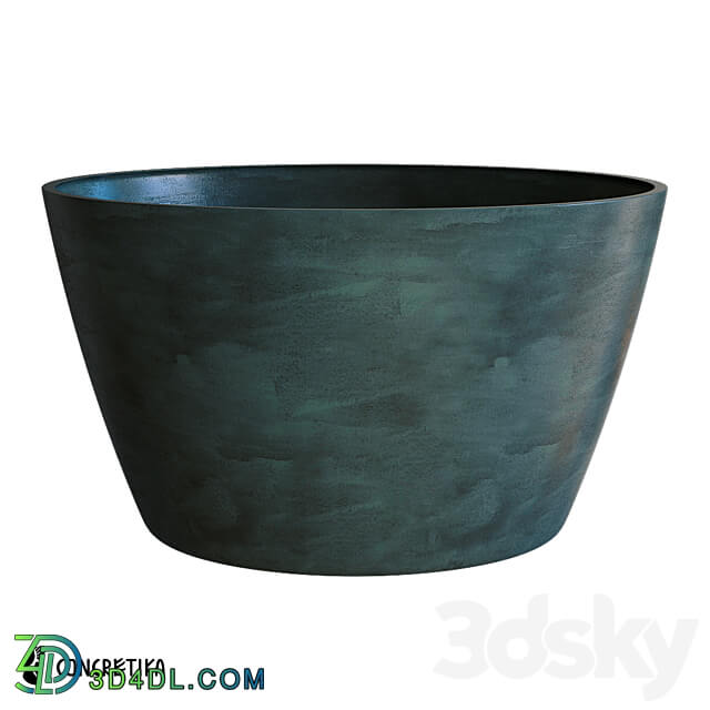 CONCRETIKA collection of planters BOWL midnight OM 3D Models 3DSKY
