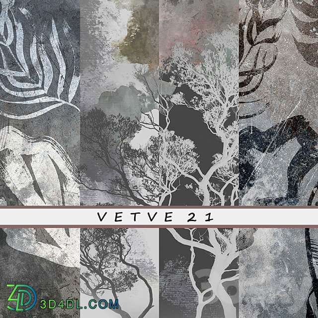 Designer wallpaper VETVE 21 pack 2 3D Models 3DSKY