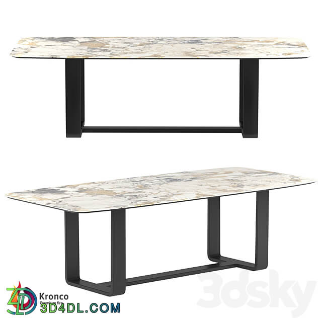 Kronco Larson porcelain stoneware dining table 3D Models 3DSKY