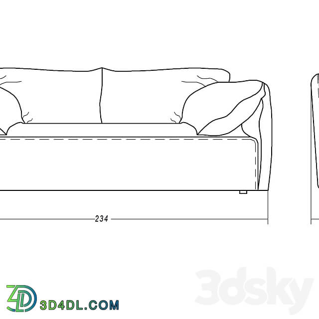 Sofa Asti OM 3D Models 3DSKY