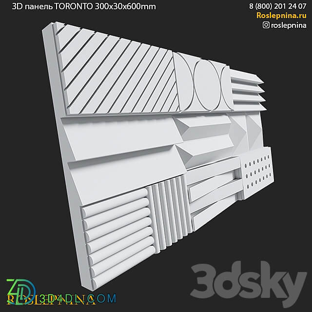 3D panel TORONTO by RosLepnina 3D Models 3DSKY
