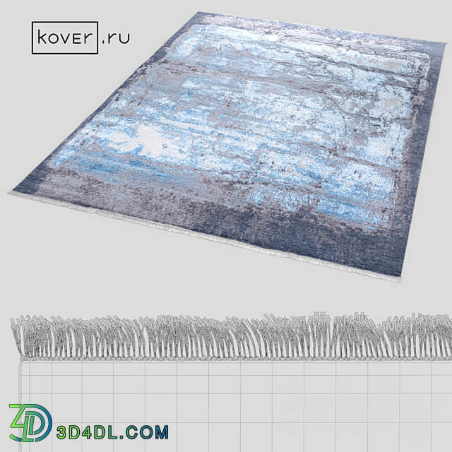Carpet WEST HOLLYWOOD BOR1 GRAY BLUE Art de Vivre Kover.ru 3D Models 3DSKY