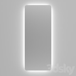 Rectangular mirror without frame Soars with illumination 3D Models 3DSKY 