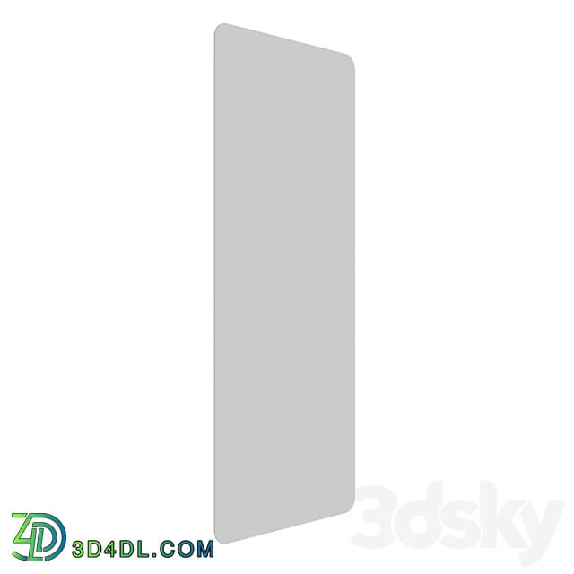 Rectangular mirror without frame Soars with illumination 3D Models 3DSKY