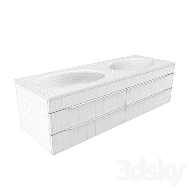 CABINET WITH SINK MALAYA OUM 140 3D Models 3DSKY