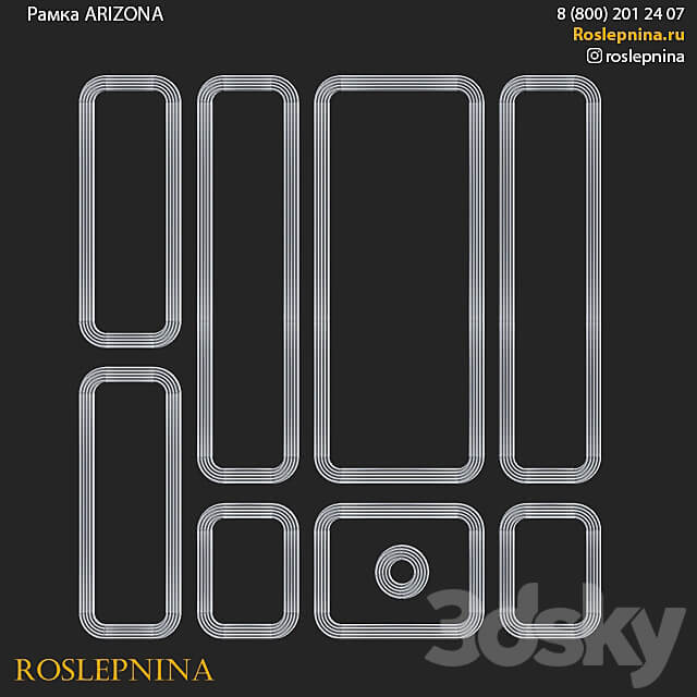 ARIZONA frame set by RosLepnina 3D Models 3DSKY