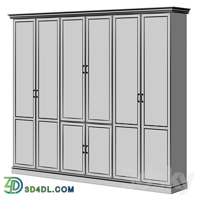 Ohm Composition 2 wardrobes 1 wardrobe combined Wardrobe Display cabinets 3D Models 3DSKY