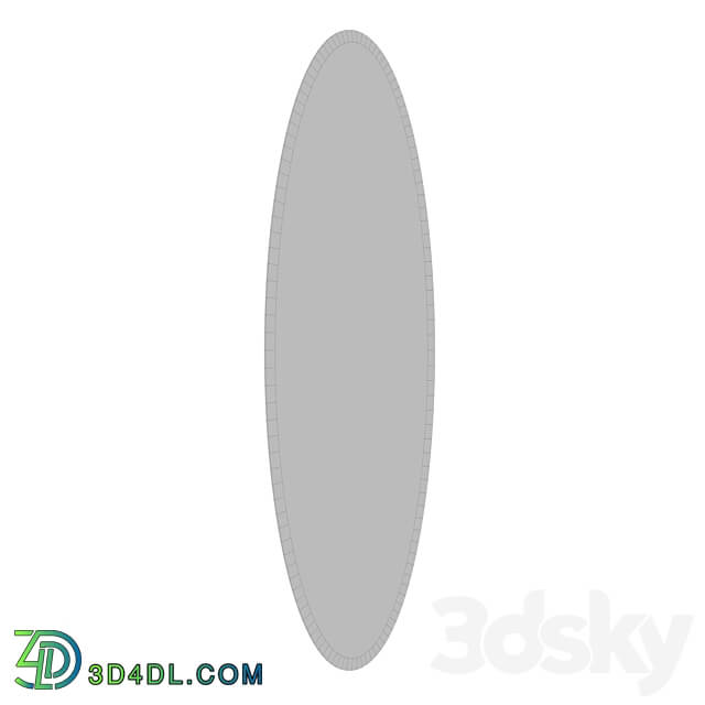 OM Oval floating mirror without frame Soars with illumination and matte edging 3D Models 3DSKY