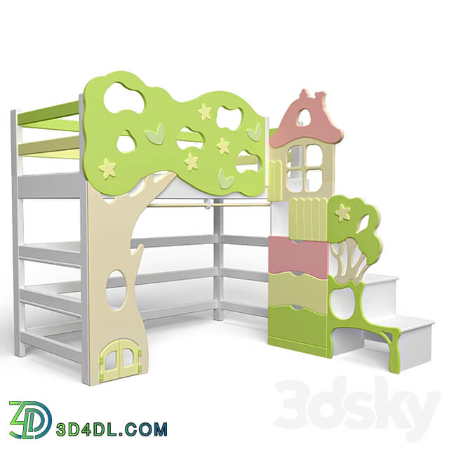 OM ATTIC BED FOREST FAIRY 3D Models 3DSKY