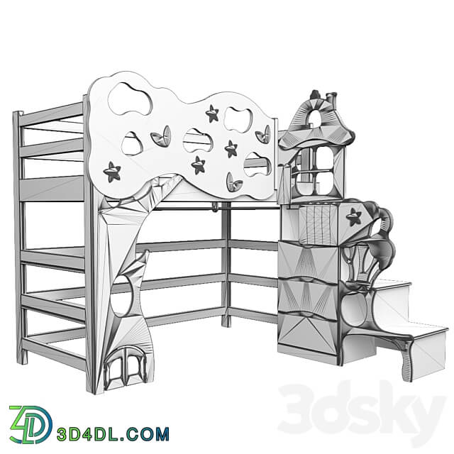 OM ATTIC BED FOREST FAIRY 3D Models 3DSKY