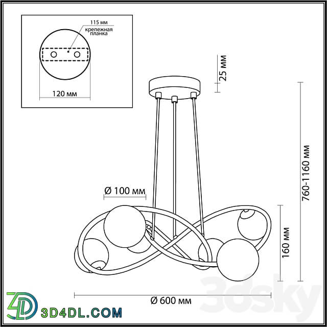 ODEON LIGHT 4807 6 SLOTA Pendant light 3D Models 3DSKY