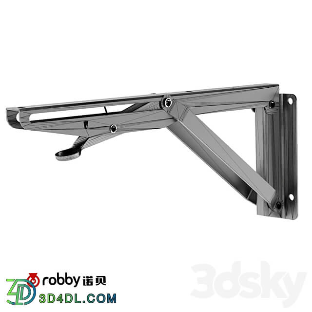  om Billy bracket 10 inch. Robby casters Other 3D Models 3DSKY