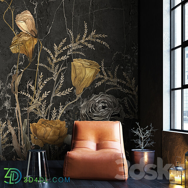 Designer wallpaper HERBARIUM pack 1 3D Models 3DSKY