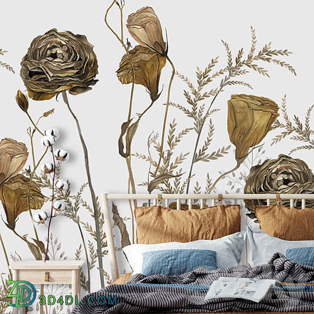 Designer wallpaper HERBARIUM pack 1 3D Models 3DSKY