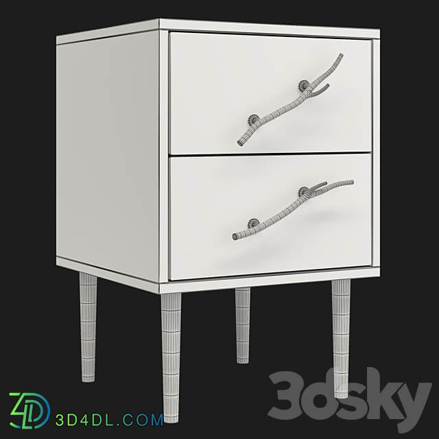 Curbstone Art Style with 2 drawers Sideboard Chest of drawer 3D Models 3DSKY