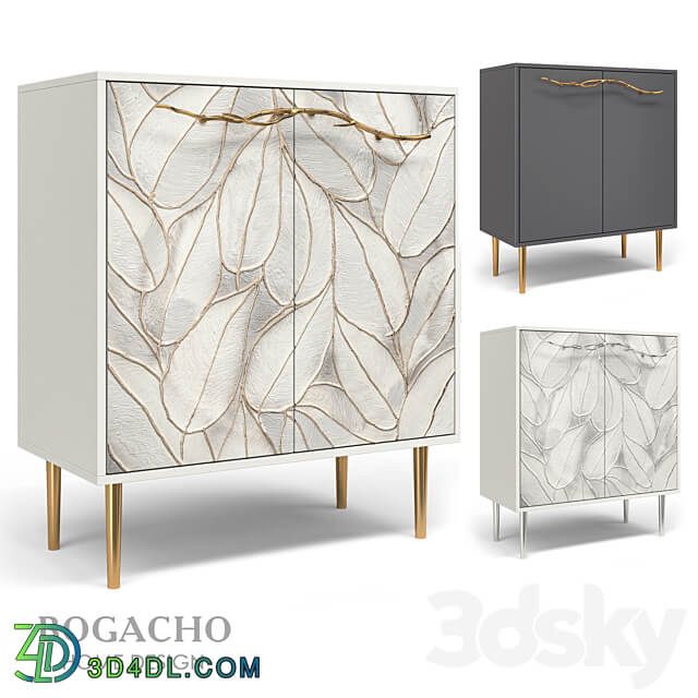 Chest of drawers Art Style with 2 shelves Sideboard Chest of drawer 3D Models 3DSKY