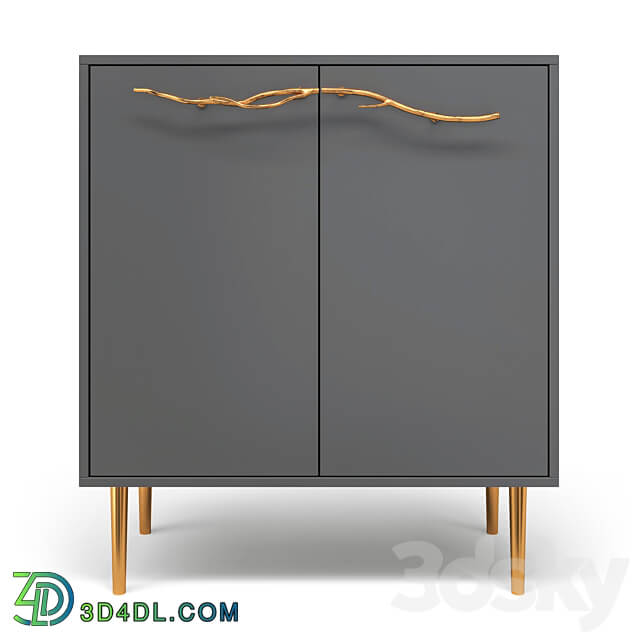 Chest of drawers Art Style with 2 shelves Sideboard Chest of drawer 3D Models 3DSKY