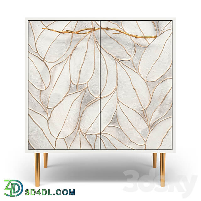 Chest of drawers Art Style with 2 shelves Sideboard Chest of drawer 3D Models 3DSKY