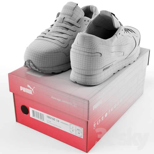 Puma RX 727 Footwear 3D Models