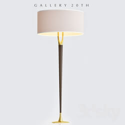 Floor lamp - Exquisitel Laurel Mid Century Modern Rosewood Floor Lamp 