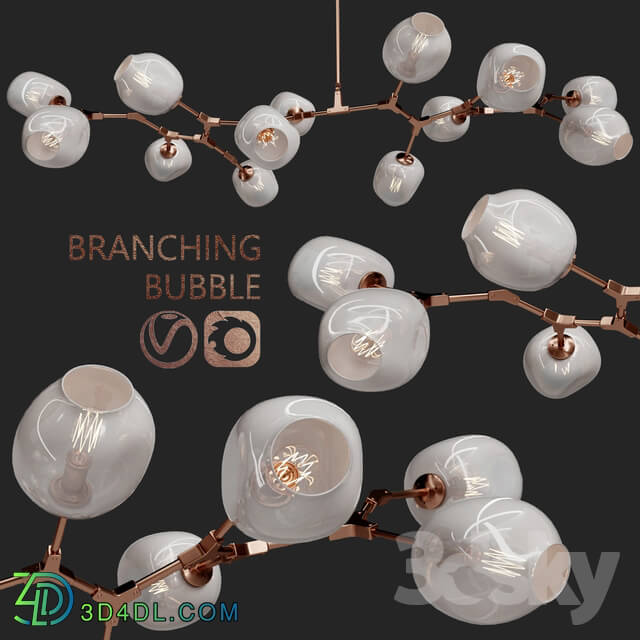 Ceiling light - Branching bubble 13 lamps by Lindsey Adelman COPPER