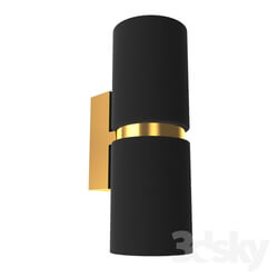 Wall light - 95364 LED sconces PASSA_ steel_ 2x3_3W _GU10__ H170_ black_ gold 