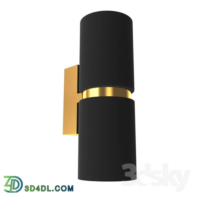 Wall light - 95364 LED sconces PASSA_ steel_ 2x3_3W _GU10__ H170_ black_ gold