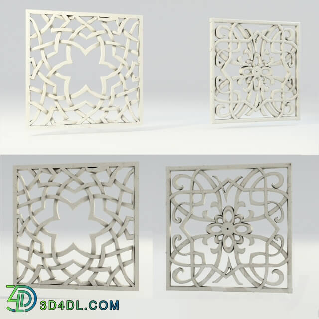 Decorative plaster - Panels of stone in the _quot_east_quot_ style