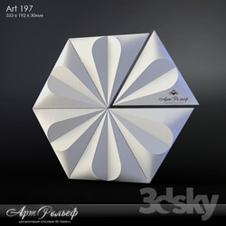 3D panel - Gypsum 3d Art-197 panel from ArtRelief 