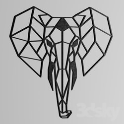 Other decorative objects - Wall decor in the style of LOFT _Elephant_ 