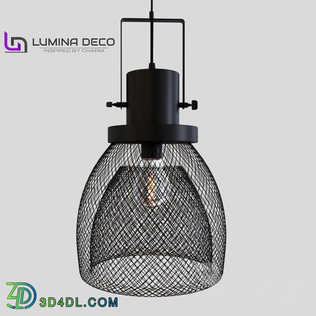 Ceiling light - _OM_ Hanging lamp Lumina Deco Fratton black LDP 007-L