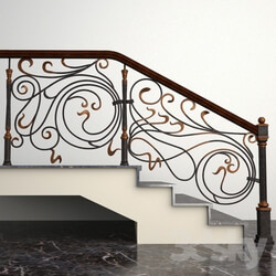 Staircase - Wrought fence stairs 