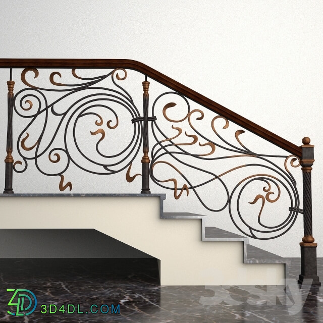 Staircase - Wrought fence stairs