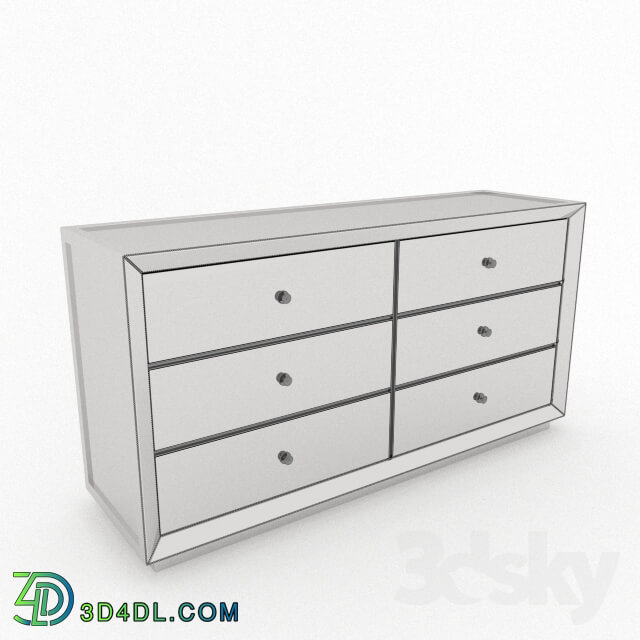 Sideboard _ Chest of drawer - Omni Mirrored 6 Drawer Chest