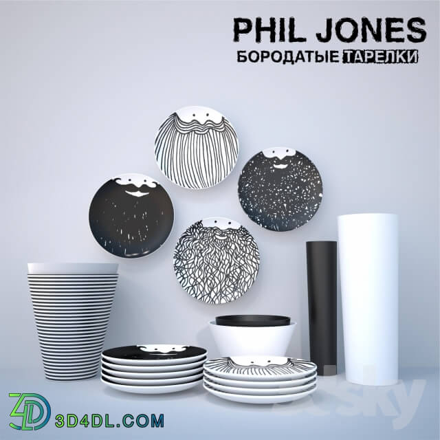 Tableware - Bearded plates PHIL JONES