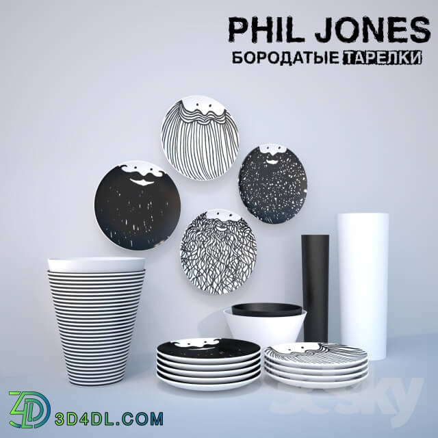 Tableware - Bearded plates PHIL JONES