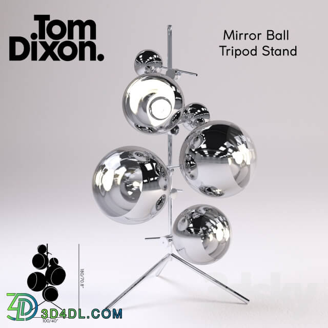 Floor lamp - Mirror Ball Tripod Stand