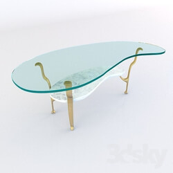 Table - Biomorphic Shaped Glass 