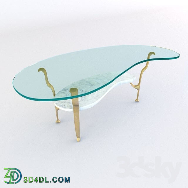 Table - Biomorphic Shaped Glass