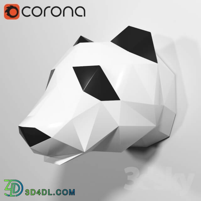 Sculpture - Polygonal panda from Tristan SOOP