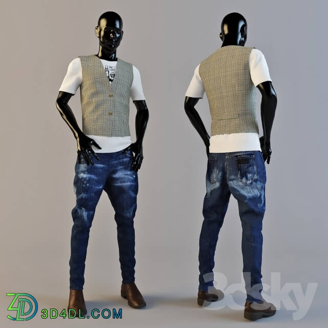Clothes and shoes - male mannequin