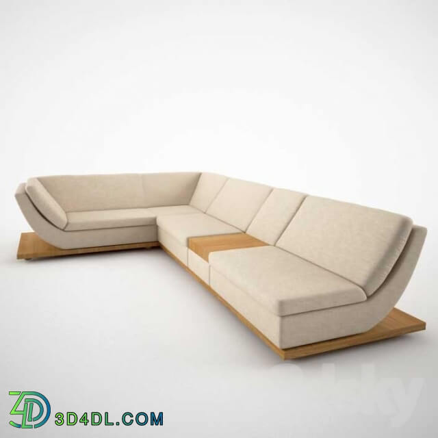 Sofa - Sofa with wooden base