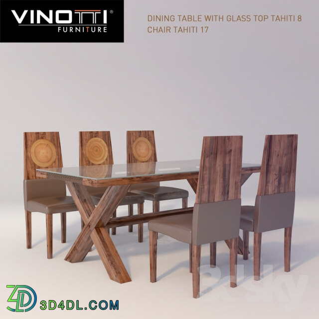 Table _ Chair - Dining table and chairs Vinotti _quot_Tahiti_quot_