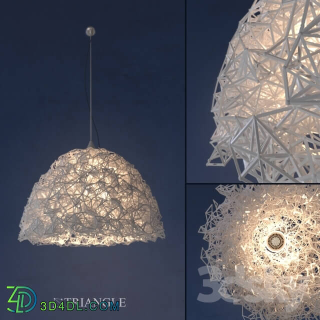 Ceiling light - Chandelier Triangle _handmade_